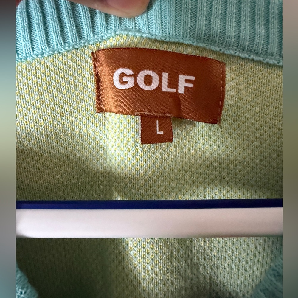Golf Wang Flower Sweater Vest Blue Daisy Knit Size L - Picture 4 of 6